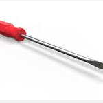 A flathead screwdriver can help you with your electrical work.