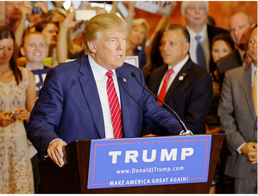 Photo by Michael Vadon/Wikimedia Commons  GOP Front-Runner, Donald Trump